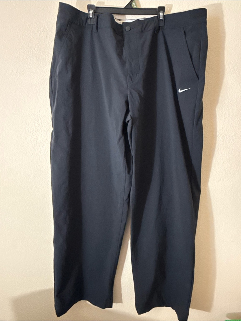 Nike Men's Black Golf Dress Pants with White Swoosh
